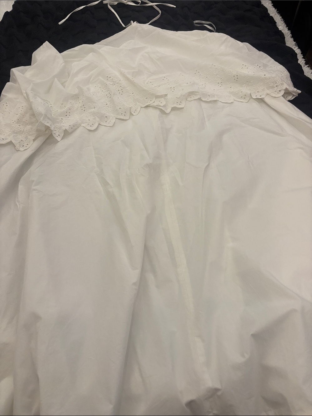 Eloquii White Eyelet Off-Shoulder Maxi Dress